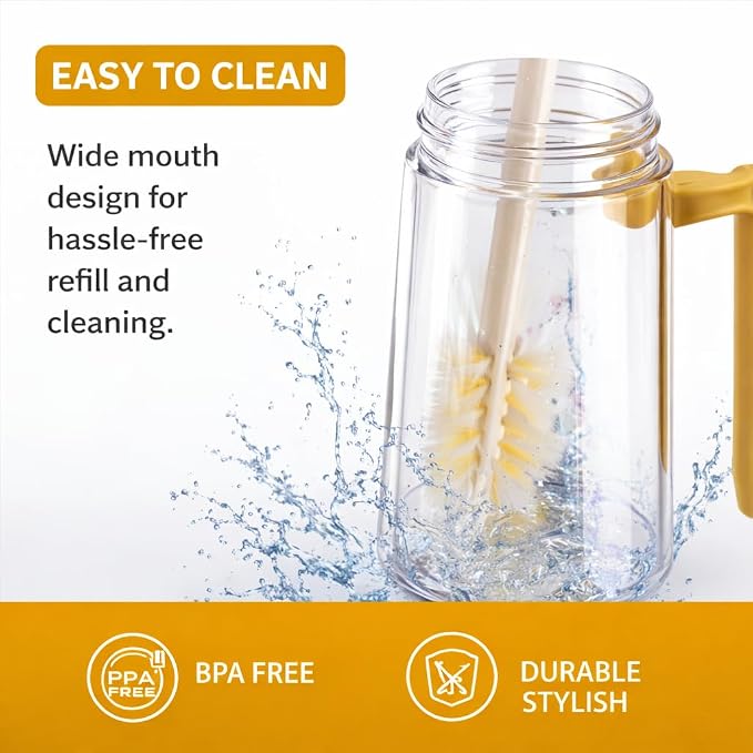 LIMPOPO Oil Sprayer for Cooking 16oz/470ml, Glass Olive Oil Dispenser Bottle, 2-in-1 Spray Mist & Stream Container for Air Fryer, Salad, BBQ, Baking & Grilling (Orange)