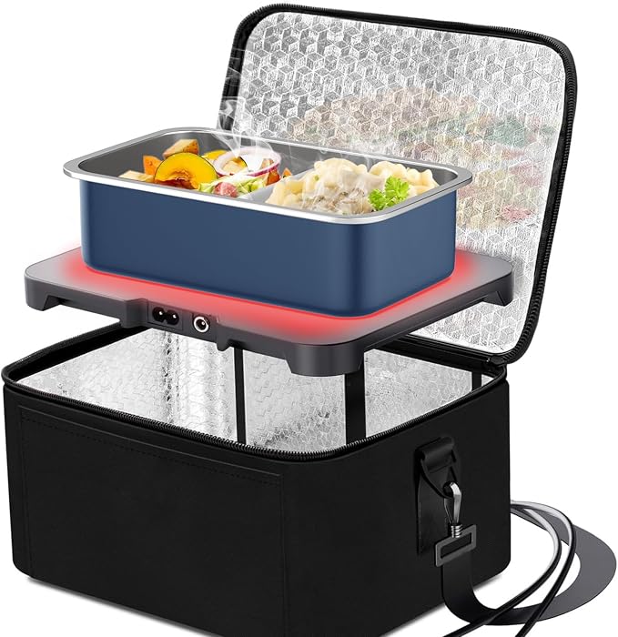 Bakpoco Stainless Steel Bento Lunch Box, 42oz Leak-Proof Metal Lunch Box Containers, Microwave-Safe, with Adjustable Divider, Convenient Lunchbox for Work, Travel