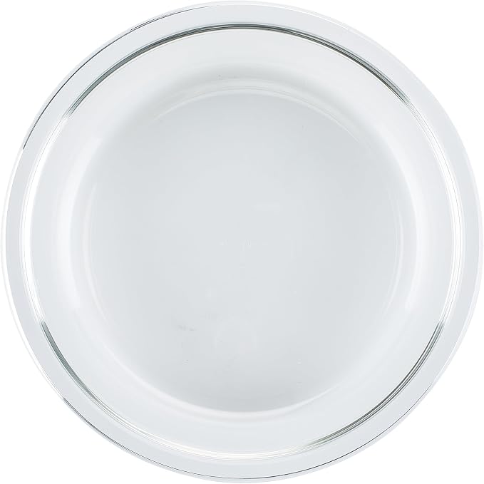 LOCK & LOCK LocknLock Purely Better Glass Round Pie Baking Dish/Food Storage Container with Lid, 9.5 Inch, Clear