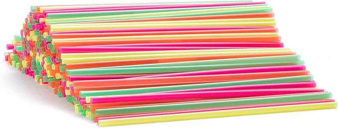 Neon Coffee Stirrers, 1000 Disposable Plastic Drink Stirrer Sticks - 5-Inch (Pack of 1) - Use As Coffee Straws Or Cocktail Mixers