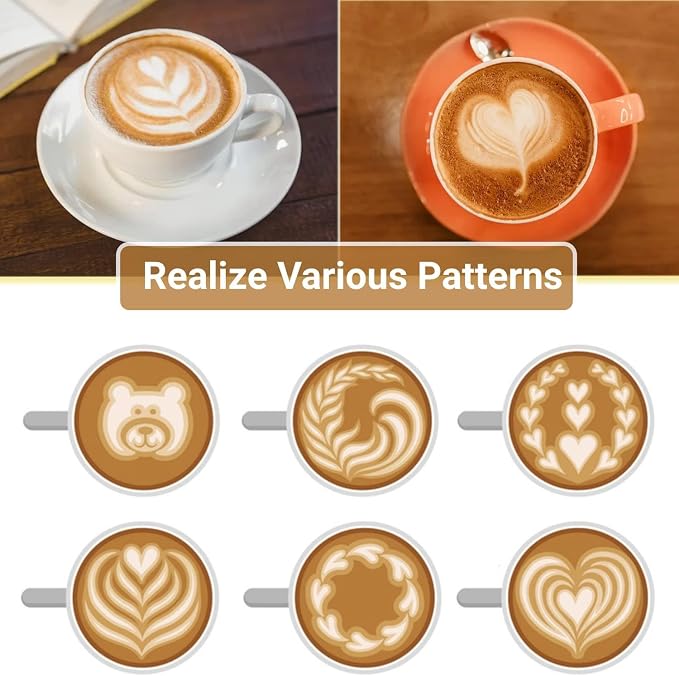Milk Frothing Pitcher, 600ml (20oz) Milk Frother Cup Stainless Steel Jug Steaming Pitcher, Milk Coffee Cappuccino Latte Art Barista Steam Pitchers Milk Jug Cup with Decorating Pen