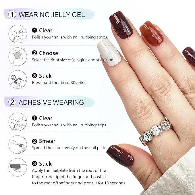 6 Packs (144 Pcs) | Reusable Press on Nails | cute nails | 6-Style Bundle | 12 Sizes | Each Style 24 Pcs | Blush Pink Bow Cat Eye