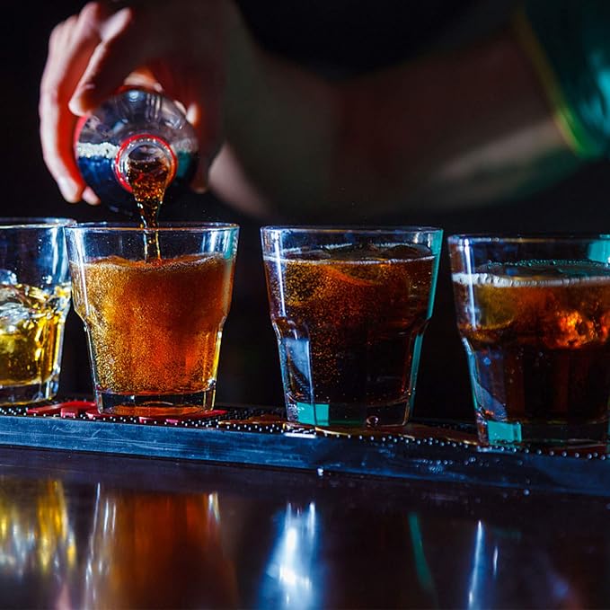 QAPPDA Whiskey Glasses 8 oz, Clear Drinking Cups Glass Cups,Cocktail Glass Whiskey Shot Glasses Set for Restaurants,Bars,Parties,Vodka Glass Cups Water Cups 12 Pack | Short Glass Tumbler, Modern Rocks Glass for Scotch or Bourbon, Dishwasher Safe Glassw...