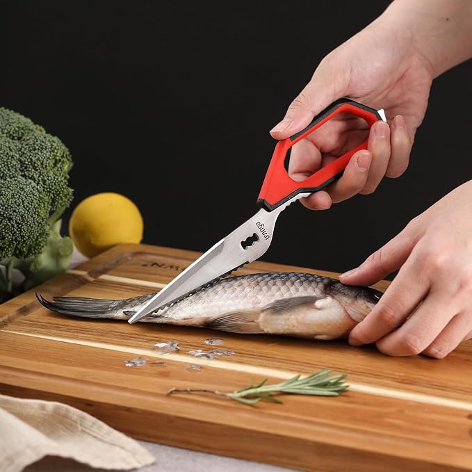 LIVINGO Kitchen Scissors Set Stainless Steel Food Shears | 2 Pack Multipurpose Heavy Duty Kitchen Shears with Detachable Design for Easy Cleaning, Cutting Meat, Vegetables