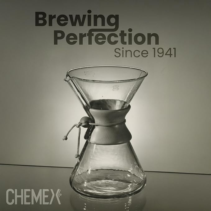 Chemex Bonded Filter - Natural Square - 100 ct - Exclusive Packaging | Unbleached Oxygen-Cleansed Paper, 20-30% Thicker, Eco-Friendly, Fits All Except CM-1