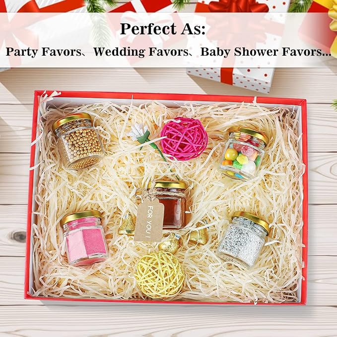 60 Pcs 1.5 Oz Mini Honey Jars with Airtight Lids,Hexagon Glass | Hexagon Glass Jars for Honey,Jam,Candle Making,Spice Storage,Wedding Favors,Party Decorations,Containers & DIY Projects