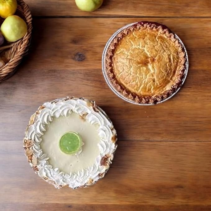Aluminum Foil 6 inch Baking Pie Pans, 20-Pack | Disposable, Heavy Duty, Made in USA, Mini Pies, Quiche and Tarts Tins
