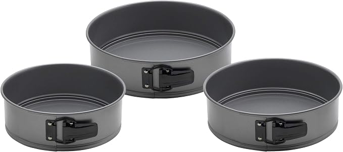 Mrs. Anderson's Baking Non-Stick Springform Pan Set, Carbon Steel with Non-Stick Coating, PFOA Free, Round, Set of 3