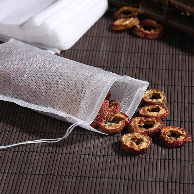Disposable Drawstring Tea infusers Tea Filter Bags for Loose Tea Herbs 100Pcs 5.9" x 7.87" c for Brew Tea Cold Brew Coffee( 5.9" x 7.87" /15 x 20cm) (100)