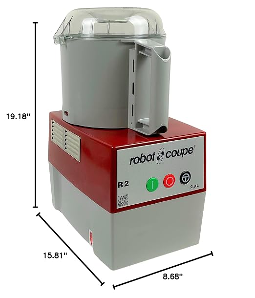Robot Coupe - 4581 R2N Continuous Feed Combination Food Processor with 2.9 L Polycarbonate Bowl, 1-HP, 120-Volts