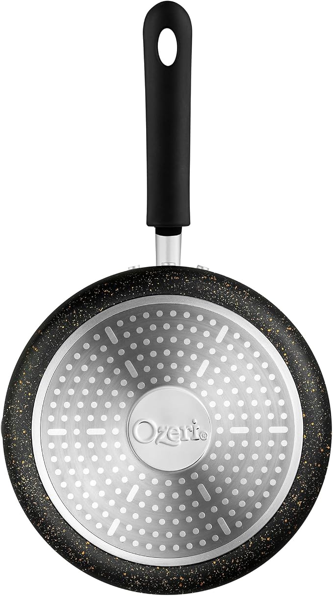 The All-In-One Stone Saucepan and Cooking Pot By Ozeri | Utilizes A Stone-derived Coating From Germany That Is 100% Free of APEO, GenX, PFBS, PFOS, PFOA, NMP and NEP