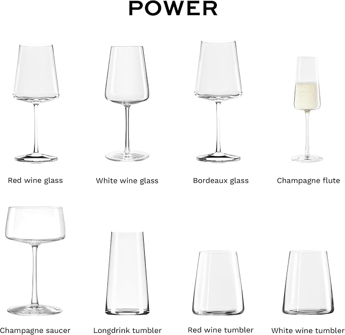 Stölzle Lausitz Champagne Glasses Power 2-Piece Set 8 oz – Elegant Flutes Ideal for Prosecco & Sparkling Wine – Elegant Crystal Champagne Glasses – Dishwasher- & Shockproof