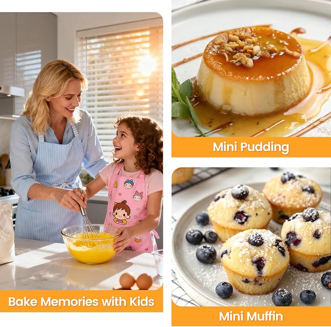 CAKETIME Mini Cupcake Pans, Metal Reinforced Frame Silicone Mini Muffin Pan Nonstick 24 Cups Easy to Handle for Baking Muffins, Cupcakes, Egg Bites 1 Pack