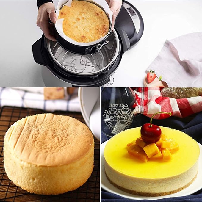 2Pcs Springform Pan Set with Lids, 9 and 10 Inch Nonstick Carbon Steel Cake Pans, Removable Bottom Bakeware for Cheesecake, Pizza, Pie with Travel-Friendly Design
