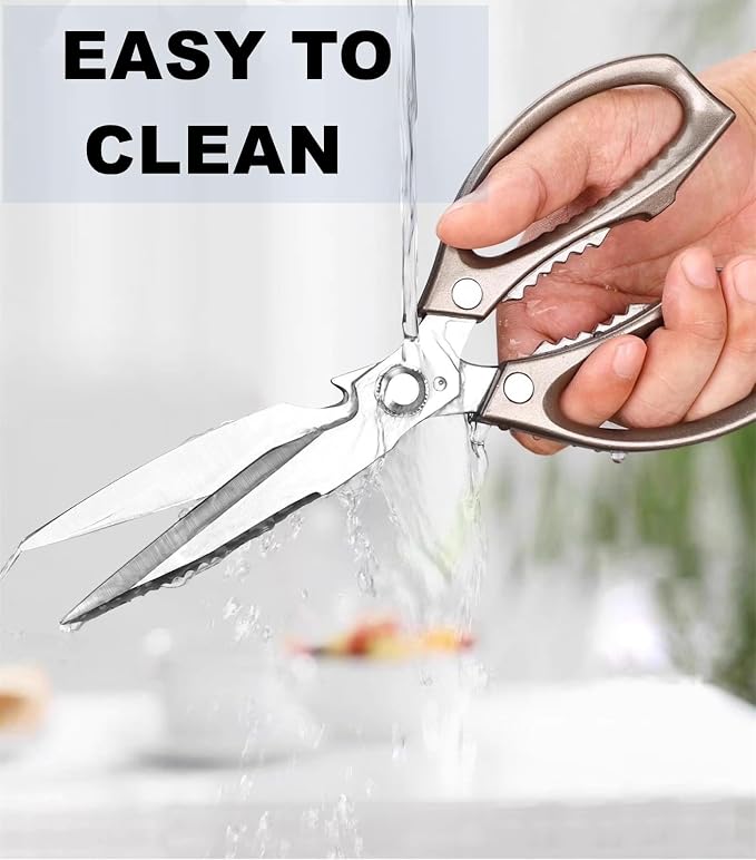 Kitchen Scissors, All Purpose,Ultra Sharp Meat Scissors,Heavy Duty Cooking Scissor,Dishwash Safe Stainless Steel Kitchen Shears for Food, Chicken Bones, Turkey