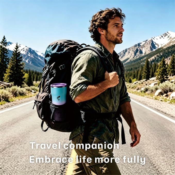 30 oz Insulated Tumbler with Straw and Lid, Mermaid Dream | 18/8 stainless steel, double-wall vacuum insulation, BPA-free materials, reusable straw, for everyday hot and cold drinks.