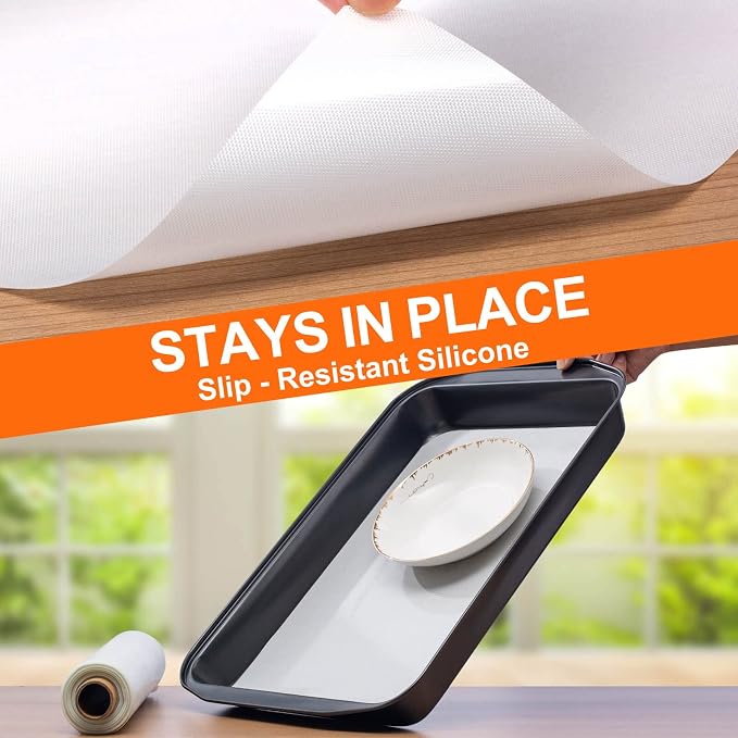 Silicone Baking Mat Roll -16IN x 10FT Non Stick Heat Resistant Food Grade Baking Mats, No Slip Reusable Freeze Dryer Mat,Pastry Mat,Countertop Protector Mat, Washable Oil-Proof Refrigerator Liners