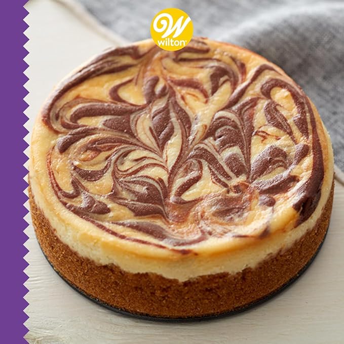 Wilton Gold Non-Stick Springform Pan Set, Made Without PFAS, 8, 9, 10 in. | Non-Stick Steel with Scratch-Resistant Coating, Resists Warping, Dishwasher Safe, Perfect for Springform Cheesecakes & Tarts