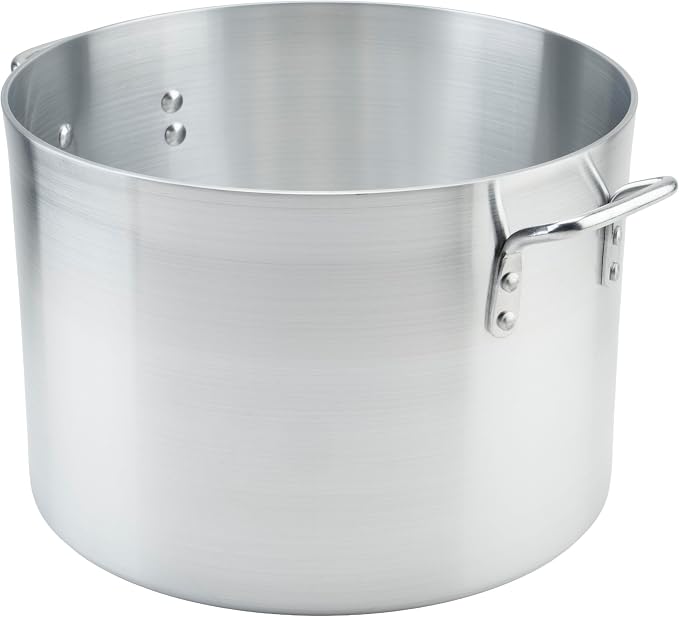 Winco 26 qt Elemental Aluminum Sauce Pot | Great for Sauces, Soups, Stocks and Batch Cooking
