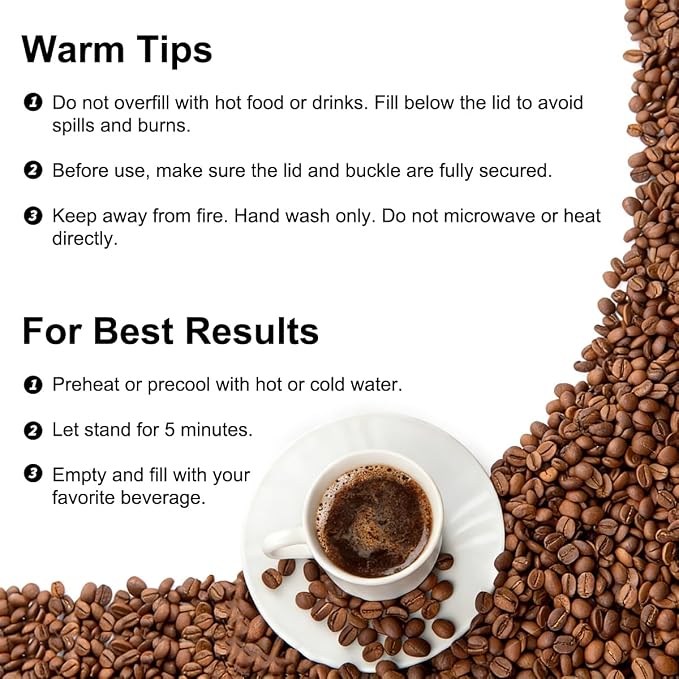 17oz Insulated Travel Coffee Mug, Stainless Steel Cup with Leakproof Lid | 304 Double Wall Vacuum Steel, Long Heat & Cold Retention, 360° Leakproof, BPA-Free Reusable Tumbler, Fits Car Cup Holders