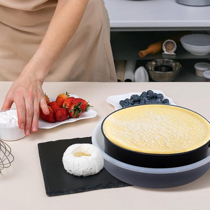 Springform Pan Protector, Waterproof Seal for 10" Cake Plates | Springform pan protector prevents water entering cake plate, compatible 10" pans, cheesecake essential, reusable & easy clean