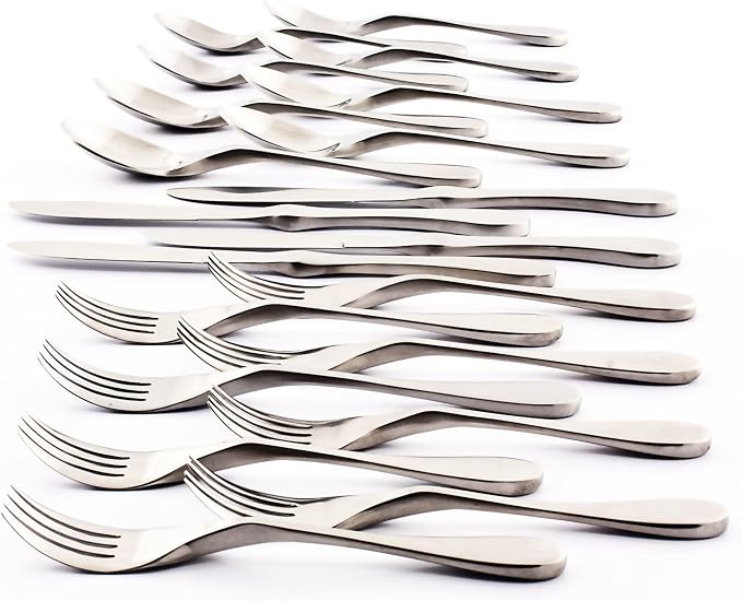Knork Matte Flatware, Silver (Pack of 60)