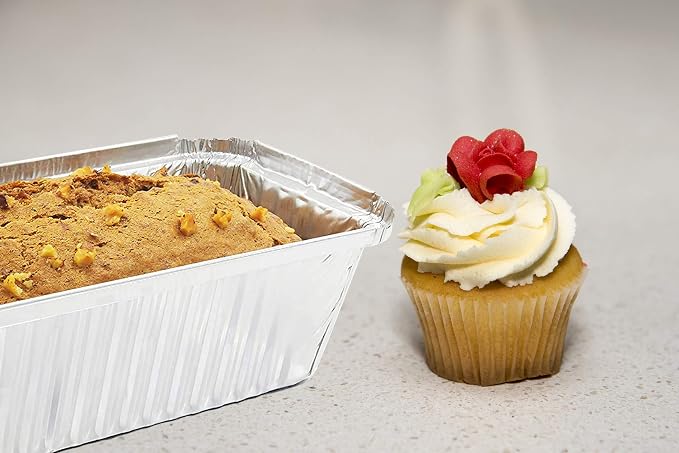 Disposable Loaf Pan with Lid for Baking - 1.5 Lb Disposable Bread Pans - Meatloaf Pans – 50 Aluminum Foil Pans and 50 Clear Lids - Perfect for Baking Cakes, Bread, Meatloaf… | 50 Pack, To-Go Loaf Tins with Clear Lid for Bakery Sales packaging, and Home...