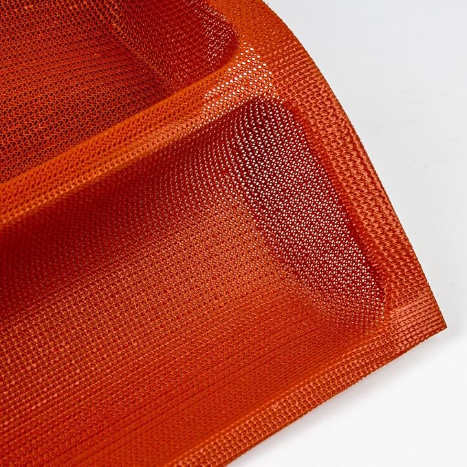FETESUR Silicone Perforated Baking Form Sandwich Mold, Orange | Sandwich Bread Mold, Food Proofing Mat, 5 Loaf Non-Stick Baking Liners