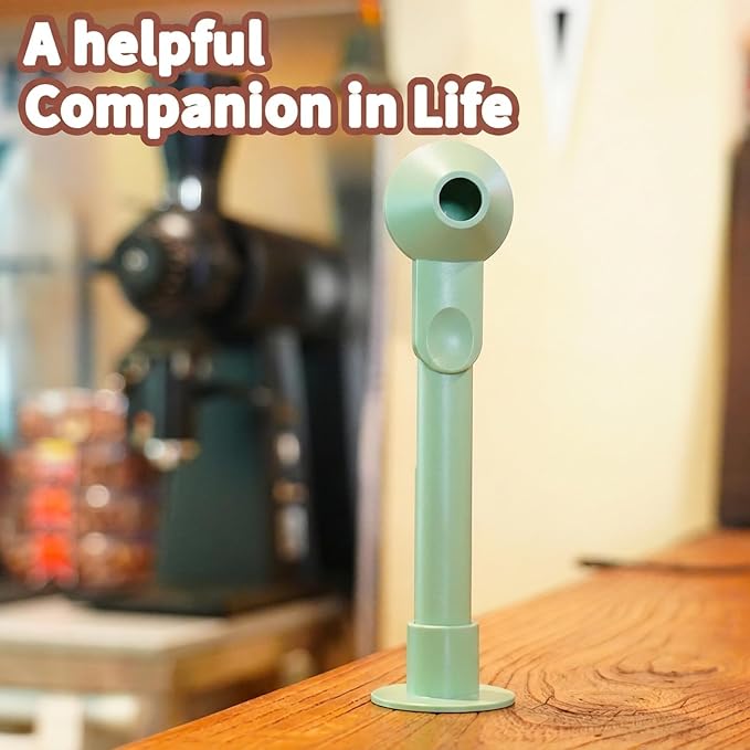 Coffee Scoop with Funnel for Ground Coffee, Protein Powder & Tea, 2 Tbsp | Mess-Free Scoop Funnel for Reusable K-Cup, Countertop Design for Home & Office, Handy Long Handle, Easy to Clean, 1-Pack