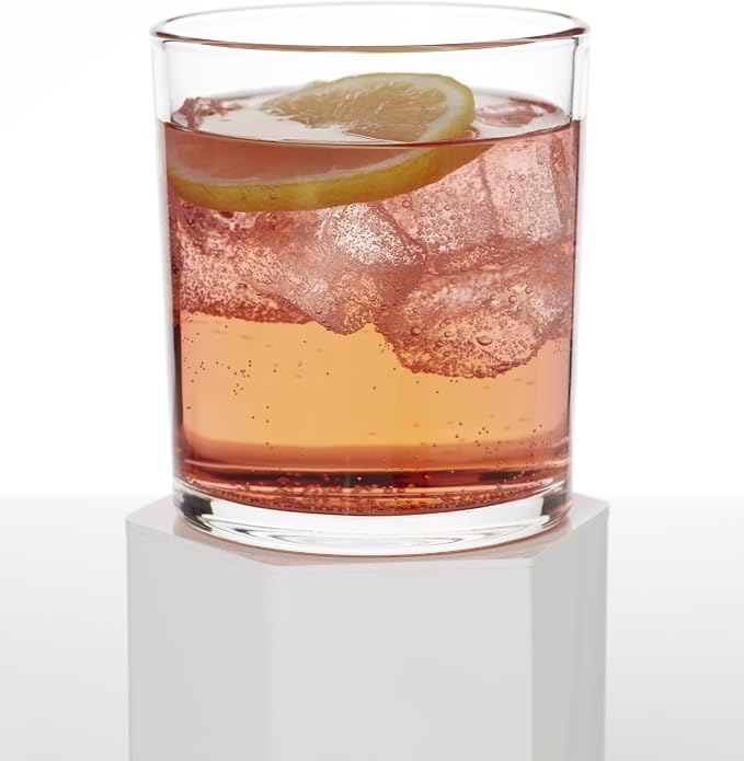 Oneida 24 Seven Clear Medium Glass Tumblers, 13.5oz, Set of 6 | dishwasher safe | everyday versatile glassware, drinking glasses | 4 inch, 13.5oz, gift for women, cups