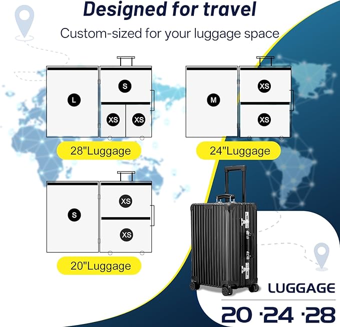 UPGOGO Travel Vacuum Bags for Luggage with Hand Pump,Vacuum Seal Bags for Clothing,Packing Cubes Compression,Cruise Ship and Travel Essentials(Combo 16 Pack)