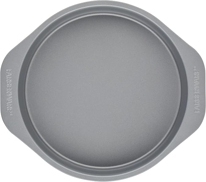 Farberware Golden Bake Nonstick Round Cake Pan Set, 2-Piece | Insulated Non Stick Round Cake Pan Set, Oven Safe to 450°F, Easy Release, Dishwasher Safe, in Gray