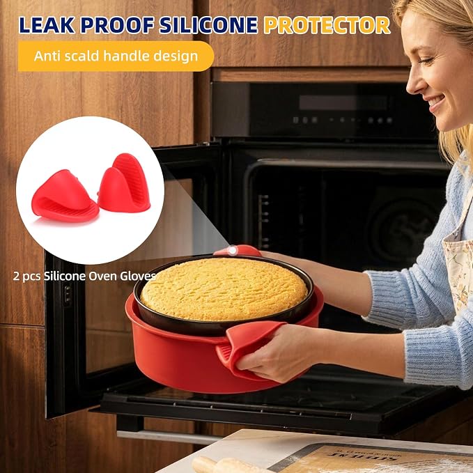 Springform Pan, 3PCS 4,7,9 Inch Cheesecake Pans with Removable Bottom & Leakproof Latch, Round Cake Molds for Baking.