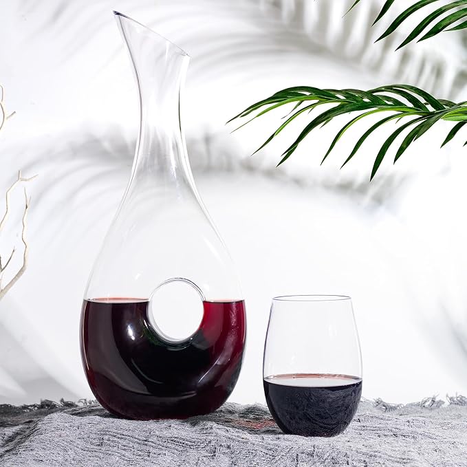 FOCUSLINE 20 Pack 16 Oz Plastic Wine Glasses, Stemless Plastic Wine Cups | Thick and Durable, Shatter-Resistant, and Reusable; Ideal for Weddings, Parties, Toasts, and Various Celebrations