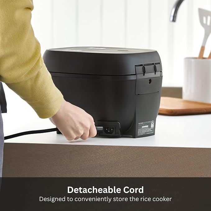 TIGER JBT-B18U-KY 10 Cup (Uncooked) Micom Rice Cooker and Warmer with Non-Stick Ceramic Coated Inner Pot and 4 Auto-Cook Settings, Black