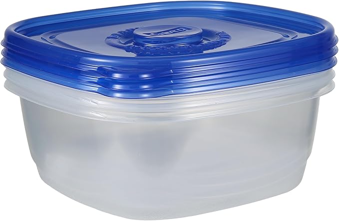 Glad GladWare XL Square Food Storage Containers, 104 Oz, 3 Count | BPA-free, dishwasher-safe containers for leftovers, meal prep, and freezer storage; family-size capacity