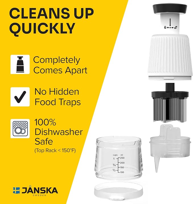 UltraChop Push Food & Vegetable Chopper | Heavy-Duty Stainless Steel Blades, Durable & Ergonomic Design, Veggie, Meat, Garlic Cutter, Slicer, Soft Non-Slip Grip