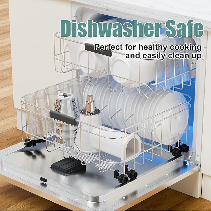 Slicer Shredder Attachment for KitchenAid Stand Mixer | Cheese Grater Attachment for Kitchenaid, Salad Maker, Grinding Powder, Dishwasher Safe with 4 Blades, White