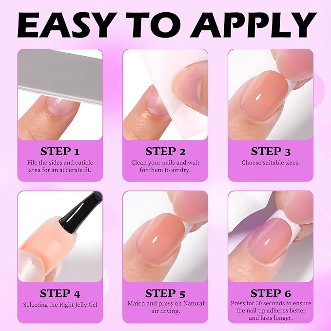 240pc White French Tip Press on Nails Short Almond Acrylic Nail, Coffee Press ons Fake Nails with Glue & Tabs, 12 Sizes Glue on Nails Short Press-on Nail Almond Artificial Stick on Nail for Women