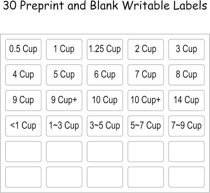 SWOMMOLY Expandable Food Container Lid Organizer for Kitchen Cabinet | Storage Lid Holder with 8 Dividers, 30 Preprinted and Blank Writable Labels, Adjustable 13.8" to 25.2", Extra Large, White