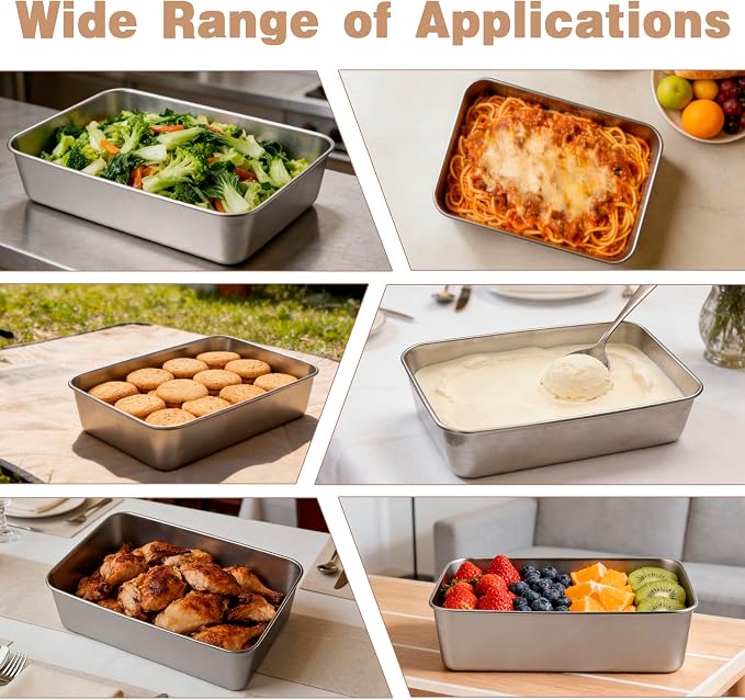 8 Pack Stainless Steel Loaf Pans for Baking Bread, 8.5 x 5.7 Inch Metal Bread Pans, Rectangle Cake and Meatloaf Pan Set, Dishwasher Safe Baking Tins for Sourdough, Banana Bread and Meal Prep