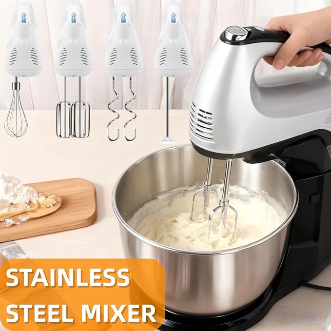 6-Pack Hand Mixer Beater Attachments for Hamilton Beach Mixers | Fits 62632R, 62682RZ, 62692, 62695V and 64699; includes dough hooks, whisk and blending rods for versatile mixing
