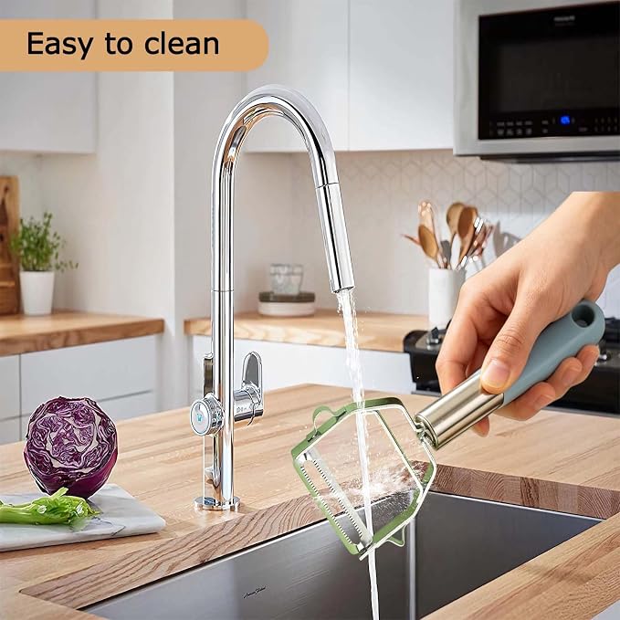 Y-Shaped Vegetable Peeler Non-Slip Stainless Steel Handle for Potato | Ergonomic Handle,Swivel Serrated Blade,Built-in Potato Eye Remover,Fits Pumpkin Veggie, Peelers for Kitchen,Dishwasher Safe