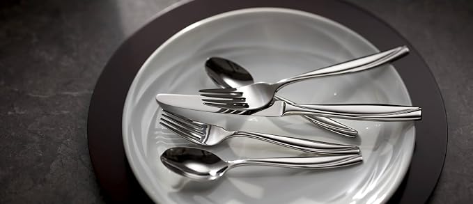 Oneida Camlynn 20-Piece 18/0 Silverware Set for 4, Flatware | mirror finish, dishwasher safe | includes knives, forks, and spoons | heavy duty, cutlery set for kitchen and dining