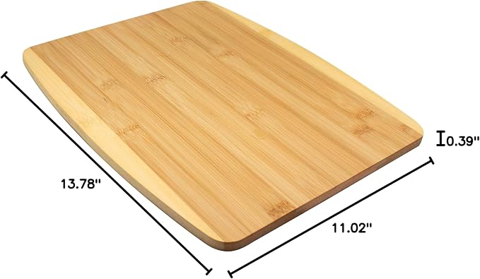 Bamboo Cutting Board – 11 x 14 Inch Large Kitchen Board for Meal Prep & Serving | Durable, Sustainable Bamboo Chopping Board for Fruits, Veggies, and Charcuterie | Eco-Friendly, Easy to Clean
