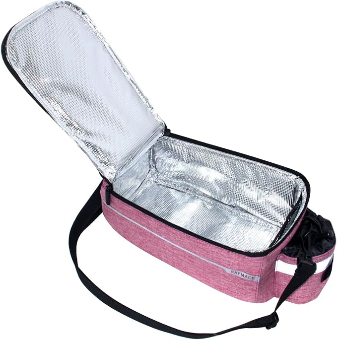 RAYMACE Bike Rear Rack Bag, Bike Trunk Cooler Bag | Bicycle Pannier for Warm or Cold Items (Violet)