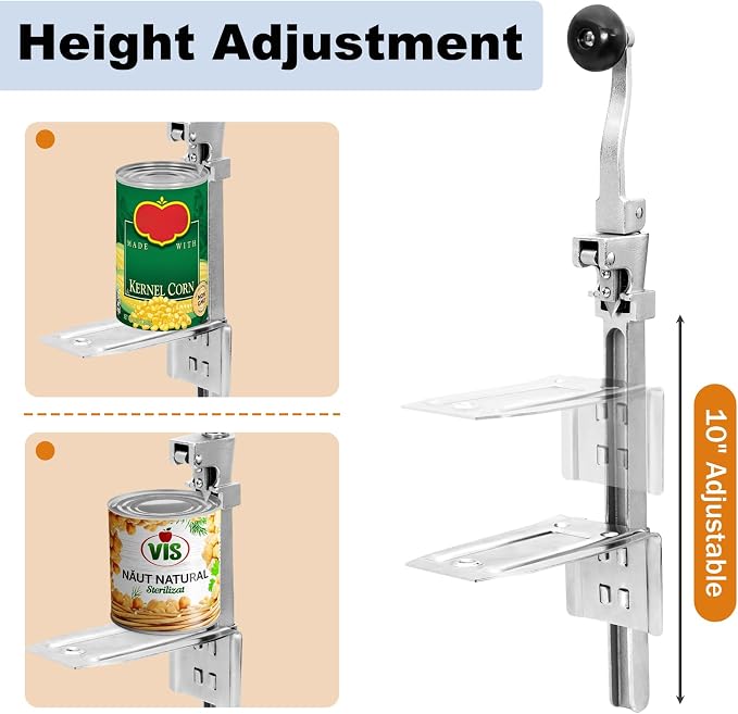 Commercial Can Opener Heavy Duty Replace #2 12100, Industrial Can Opener, 16โ Manual Can Opener with Stainless Steel Blade for Restaurant, Hotel, Bar, Home