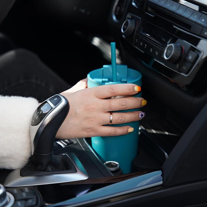 BJPKPK 34oz Coffee Tumbler with Straw, Insulated Stainless Steel Cup | Double Wall Vacuum, Leak Proof Lid, Keeps Hot/Cold/Iced, BPA Free, Dishwasher Safe, Travel & Outdoor, Laguna
