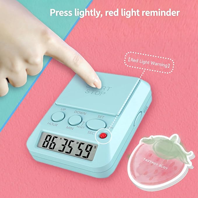Large LCD Digital Timer with 9999 Days Countdown for Kitchen Gym Work Area Day Hour Second Timer