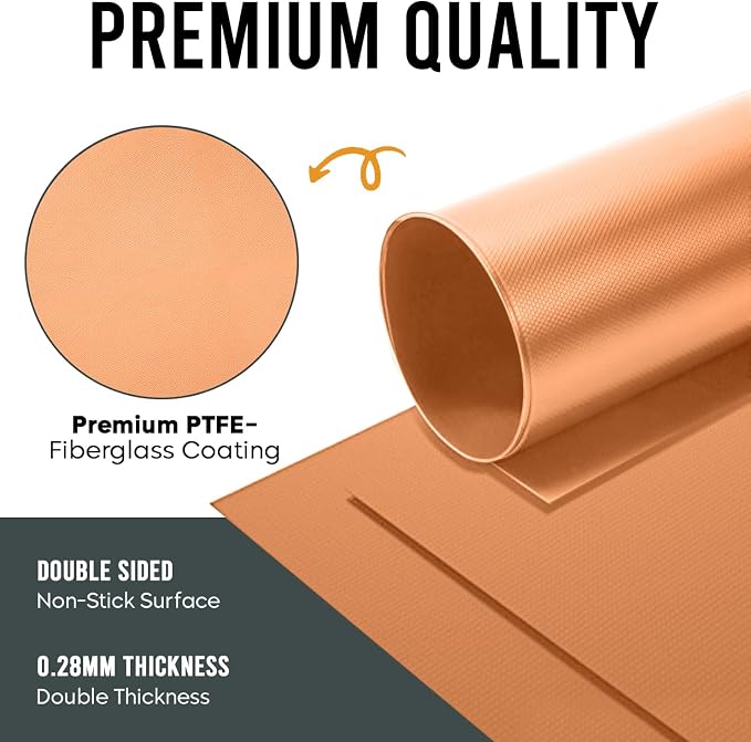 Oven Liners for Bottom of Oven - 17"x 25" Large Heavy Duty Non-Stick 3 Pack | Resistant to 500°F, BPA & PFOA Free, Reusable, Fits Electric, Gas, Toaster, Microwave Ovens & Grills, Spill Guard, Copper